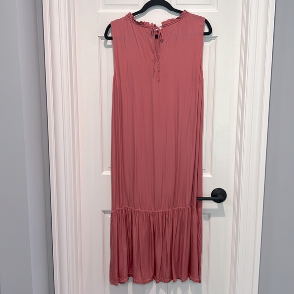 XCVI Shelly Satin Persephone Dress NWT - Dusty Mauve Pink Large Tank Drop Waist - Picture 6 of 6